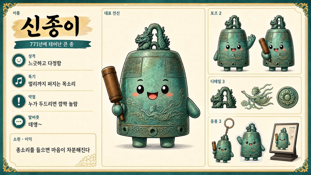 성덕대왕신종 마스코트 — 설정 포스터형
