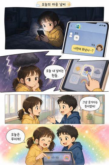 4컷 웹툰 「오늘의 마음 날씨」